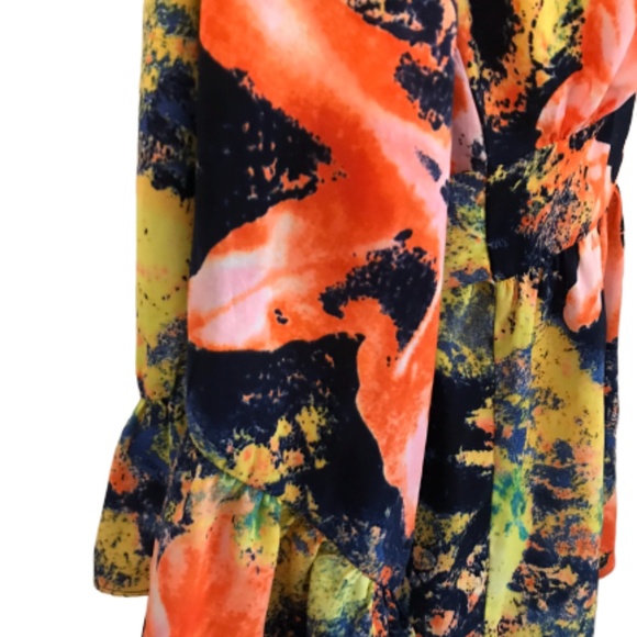 Betsy Johnson Multi Color Floral Blouse✨Size S - Picture 5 of 7